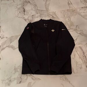 Nike Black Bomber Jacket with Gold Accents